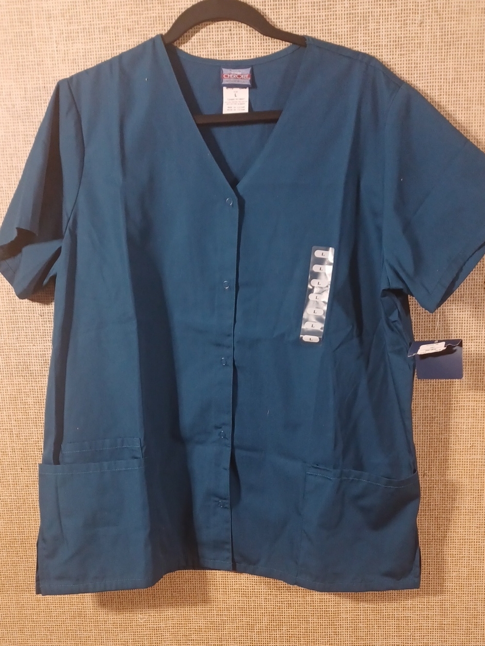 Cherokee Blue Medical Scrub Top Workwear
